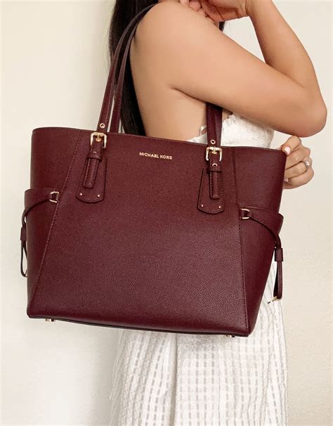 michael kors voyager tote electric blue|Michael Kors voyager tote merlot.